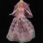 Pink Barbie Clothes Ethnic Clothing Party Evening Dress Outfit For 