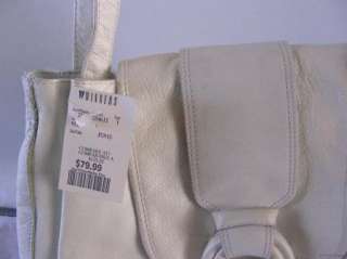 NWT Arnold Churgin Italy Big White Leather Bag Purse  