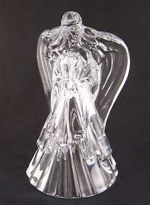 Clear Glass Angel Taper Candle Holder Christmas  