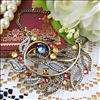 vtg antique style jewellery bib choker necklace flower  