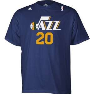  Utah Jazz Gordon Hayward Name & Number T Shirt (Navy 