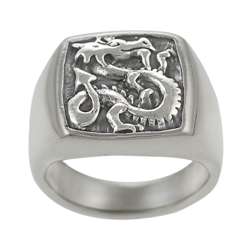 Sterling Silver Dragon Ring  
