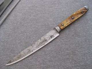   River Chefs Carbon Steel Paring Knife w/Stag Handle RARE  