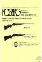 MOSSBERG MODEL 640 NEW HAVEN 740 .22 RIFLE GUN MANUAL  