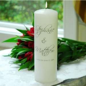   Ivory Scriptina Unity Candle By Cathy Concepts