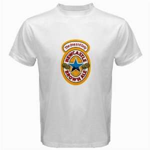  Newcastle Brown Ale Beer Logo New White T Shirt Size  XL 