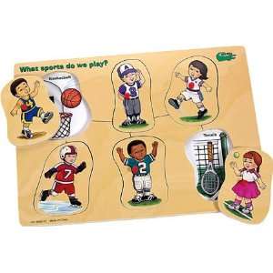    What Sports Do We Play?   Peek Inside Peg Puzzle Toys & Games