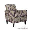 angeloHOME Harlow Black Paisley Accent Arm Chair  