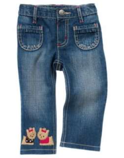 GYMBOREE Toddler Girl Size 3T Pups and Kisses Outfit Jeans & Two 