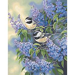 Dimensions Chickadees and Lilacs Paint By Number Kit  