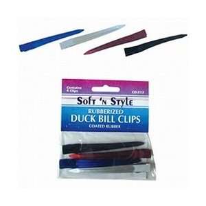 Soft N Style Rubberized Duck Bill Clips (Pack of 3 