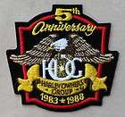 HARLEY DAVIDSON 5th 1983 1988 ANNIVERSARY HOG PATCH