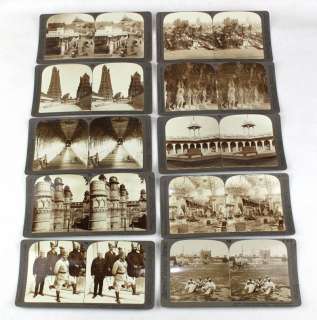 ANTIQUE 1900 ARABIC INDIA PHOTO STEREO VIEW UNDERWOOD BOX SET ARAB 