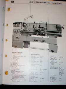 JET Equipment&Tools Catalog~Lathes~Machines~Room/Bench  