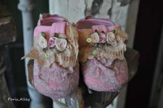sprinkles ~ Vintage Toddler Reborn Baby Doll Shoes  