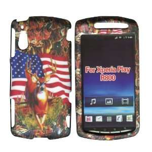  Camo Flag USA Sony Ericsson Xperia Play R800i Case Cover 