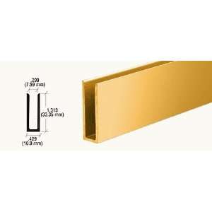  CRL Brite Gold Anodized 1/4 Aluminum U Channel