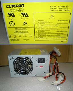 Compaq PS2013 334169 001 200 Watt ATX Power Supply  