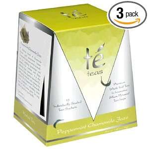 Te Tea Silken Pyramid Whole Leaf Tea, Peppermint Chamomile Jazz, Tea 