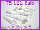 10x T5 White Automotive LED lights Dashboard Bulb A298