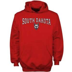  South Dakota Coyotes Youth Red Arch Hoody Sweatshirt (6/8 