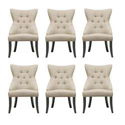 Daphne Beige Modern Dining Chairs (Set of 6)  