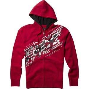  Fox Racing Flare Zip Up Hoodie   Large/Red Automotive