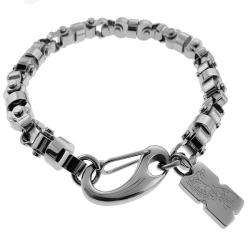 Black and Blue Jewelry Stainless Steel Mens Chain Bracelet 