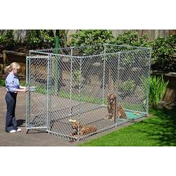 Lucky Dog Galvanized Chain Link Box Kennel (5 x 10)  