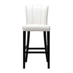 Janvier Off White Leather Bar Stool  
