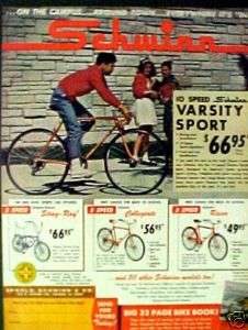 1965 Schwinn Sting Ray,Varsity,Racer Bicycles Ad  