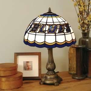  ST. LOUIS BLUES LOGOED 20 IN TIFFANY STYLE TABLE LAMP 