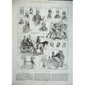   1882 Election North Riding Farmer Horse Cart Men York