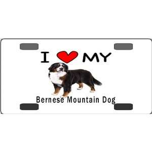  I Love My Bernese Mountain Dog Vanity License Plate 