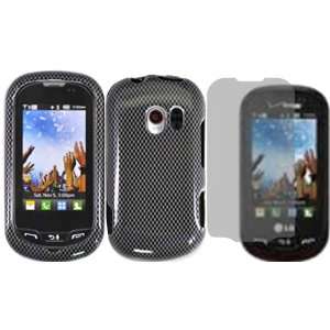  Carbon Fiber Hard Case Cover+LCD Screen Protector for LG 