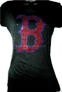 Boston Red Sox Bling Womens Studded Tee All Size/Color  