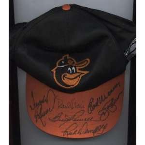  Baltimore Orioles Stars Autographed Hat 7 Sigs PSA LOA 