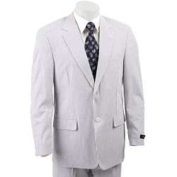 FINAL SALE Haspel Mens Blue and White Seersucker 2 button Suit 