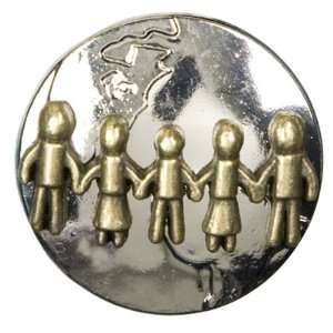  1pc people On Earth Pendant   Silver & Gold Arts 