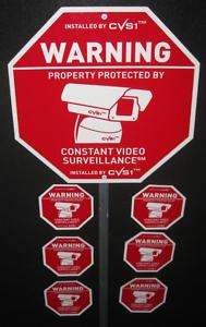 CCTV Security Camera Sign STAKE & 6 Decals WEATHERPROOF  