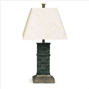   Gold Table Lamp with Hardback Linen Square Shade