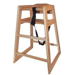   Natural Wood Finish Stacking Hi Chair (Knocked Down)