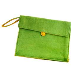 Wool Felt Lime Green Laptop Case (Nepal)  