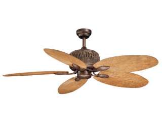   52 LOG CABIN LODGE COUNTRY STYLE LEAF BLADES IN/OUTDOOR CEILING FAN
