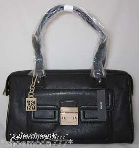   Vintage Leather Classic Pushlock Bag Purse EW Satchel Handbag Sac New