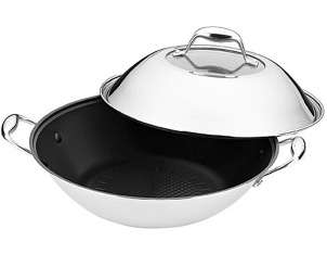 Woks are also available in stainless steel, aluminum and copper. While 