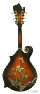 Inlaid hummingbirds MOP F5 Mandolin,Solid Maple Spruce F5 484  