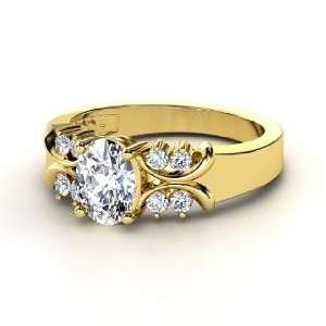  Gabrielle Ring, Oval Diamond 14K Yellow Gold Ring Jewelry