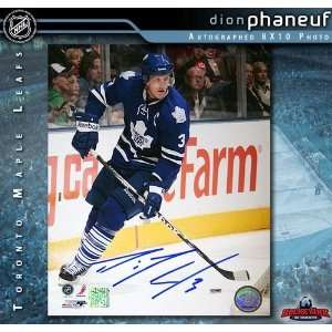  Dion Phaneuf Toronto Maple Leafs 8 x 10 Autographed/Hand 
