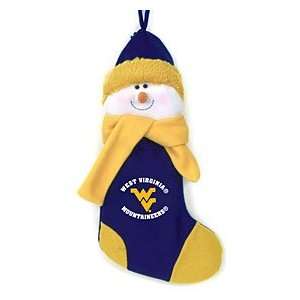  West Virginia Mountaineers 22 Snowman Stocking Sports 